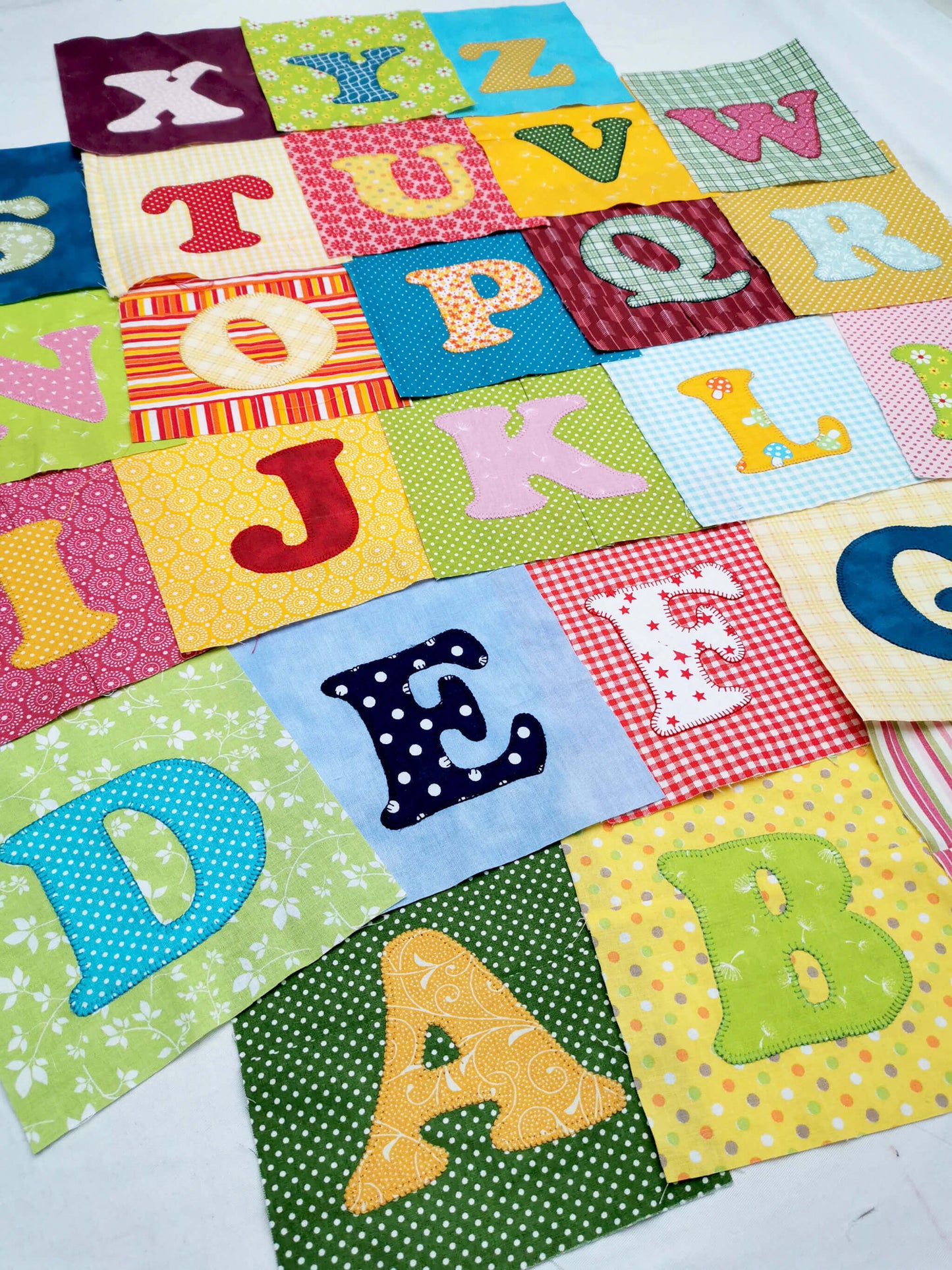 Letter templates for machine applique