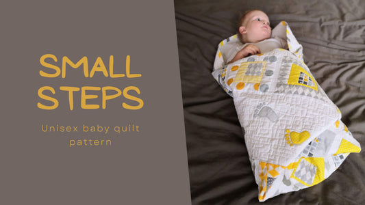 Gender neutral baby quilt Small Steps