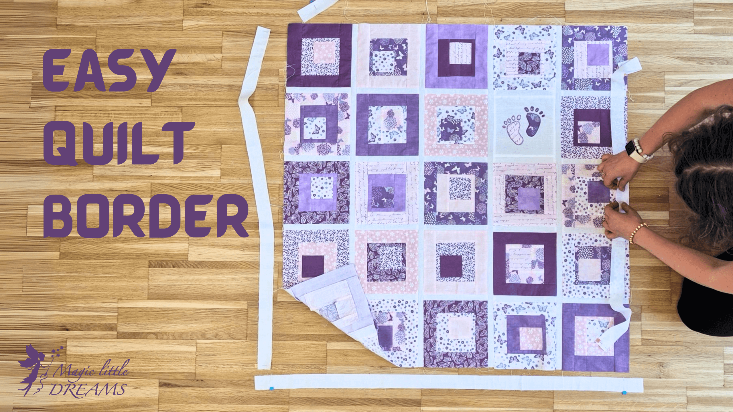 Fun Quilt Bordered Adding a Simple Quilt Border – Magic Little Dreams Quilts