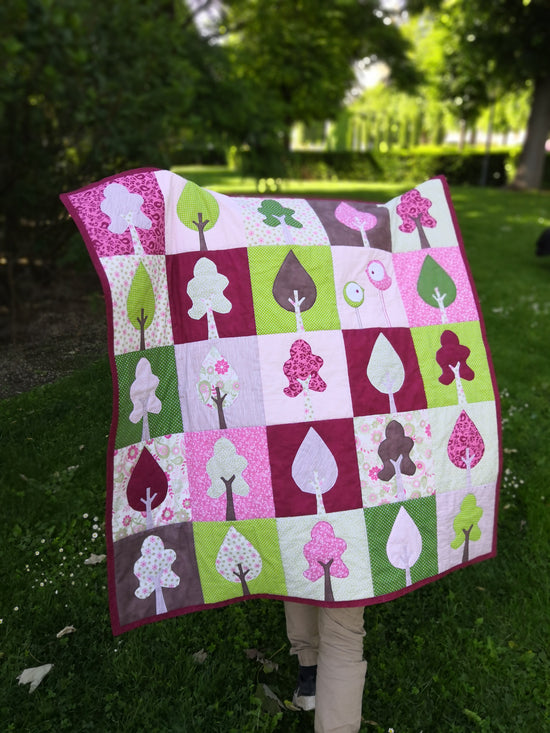 Our Forest SPring quilt for girls