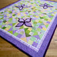 "Butterflies in the Meadow" purple quilt for girls with butterflies