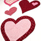 Heart applique shapes made using Heart applique template from Magic Little Dreams