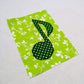 Music note applique on fabric